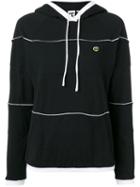 Telfar - Striped Hoodie - Women - Cotton - L, Black, Cotton