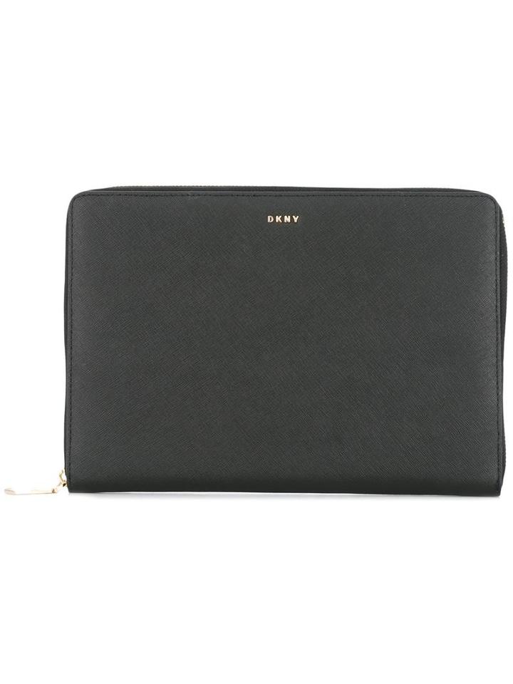 Dkny Zipped Clutch, Women's, Black