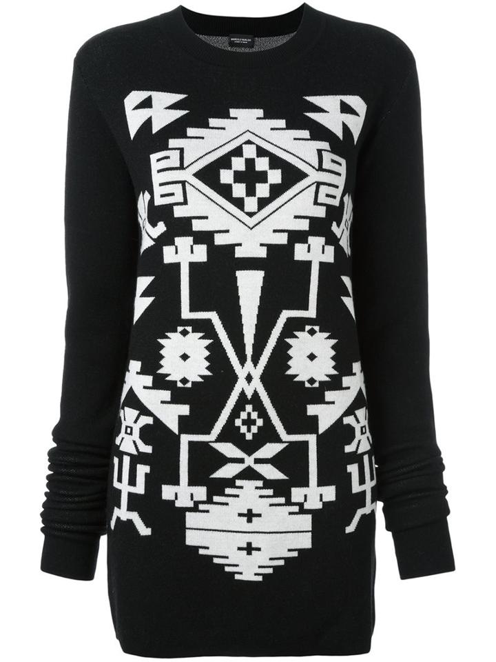 Marcelo Burlon County Of Milan 'longavi' Jumper Dress, Women's, Size: Large, Black, Wool
