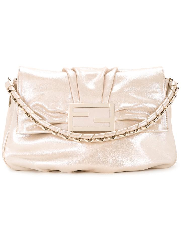 Fendi Vintage Logos Chain Shoulder Bag - Nude & Neutrals