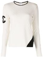 Chanel Vintage Two-tone Cashmere Top - White