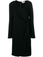 Valentino Pre-owned Buttoned Wrap Detail Dress - Black