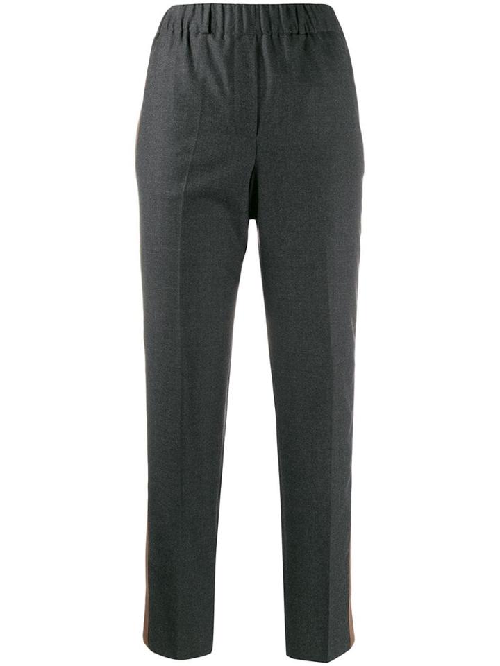 Incotex Side Panel Straight Leg Trousers - Grey