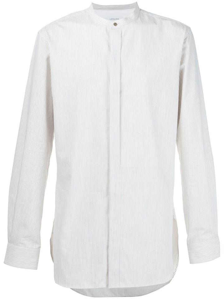 Lemaire Band Collar Shirt - White