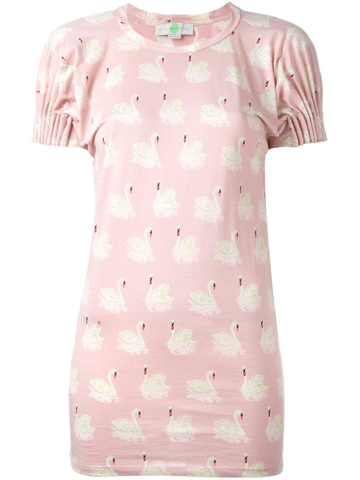Stella Mccartney Swan Print T-shirt, Women's, Size: 38, Pink/purple, Cotton/silk
