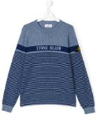 Stone Island Junior Logo Print Sweatshirt - Blue