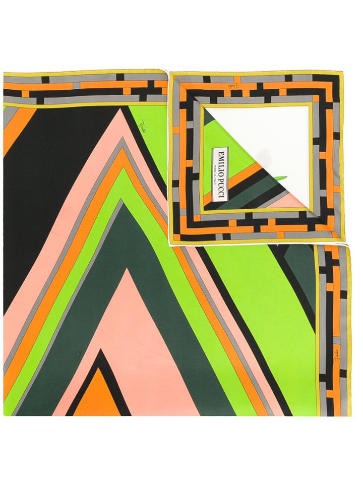 Emilio Pucci Abstract Floral Print Scarf - Multicolour