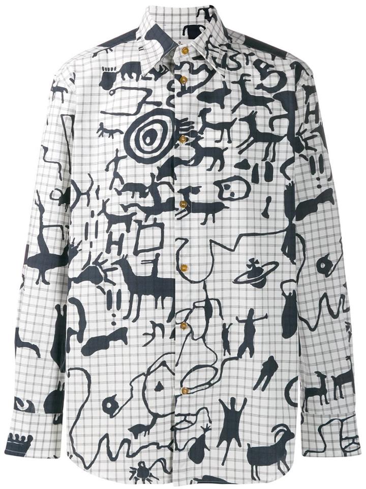 Vivienne Westwood Contrast Print Shirt - White