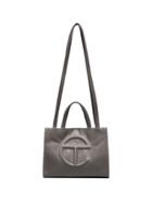 Telfar Medium Leather Shopping Bag - Grey