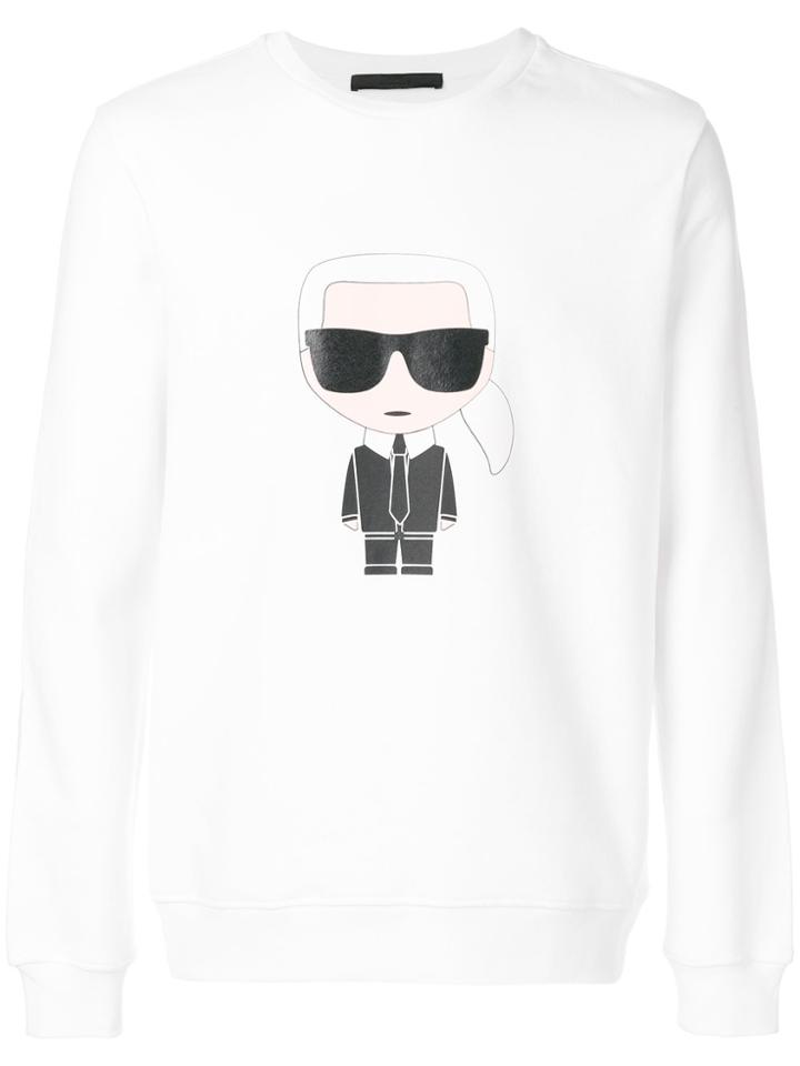 Karl Lagerfeld Logo Print Sweatshirt - White