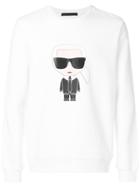 Karl Lagerfeld Logo Print Sweatshirt - White