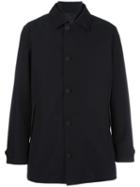 Z Zegna Classic Buttoned Coat, Men's, Size: Xxl, Black, Polyester/polyamide