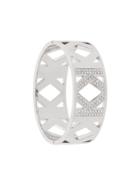 Karl Lagerfeld Double K Thick Cuff - Silver