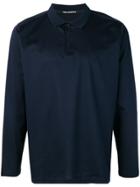 Karl Lagerfeld Long Sleeve Polo Shirt - Blue