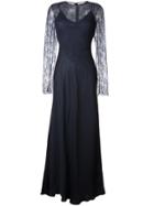Nina Ricci Lace Detail Overlay Dress - Blue