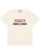 Gucci Oversize T-shirt With Sequin Gucci Logo - White