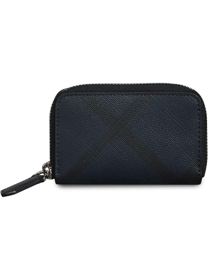 Burberry London Check Ziparound Coin Case - Blue