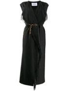 Salvatore Ferragamo Fringed Cashmere Poncho - Grey
