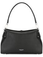 Michael Michael Kors Top Lock Shoulder Bag, Women's, Black, Calf Leather