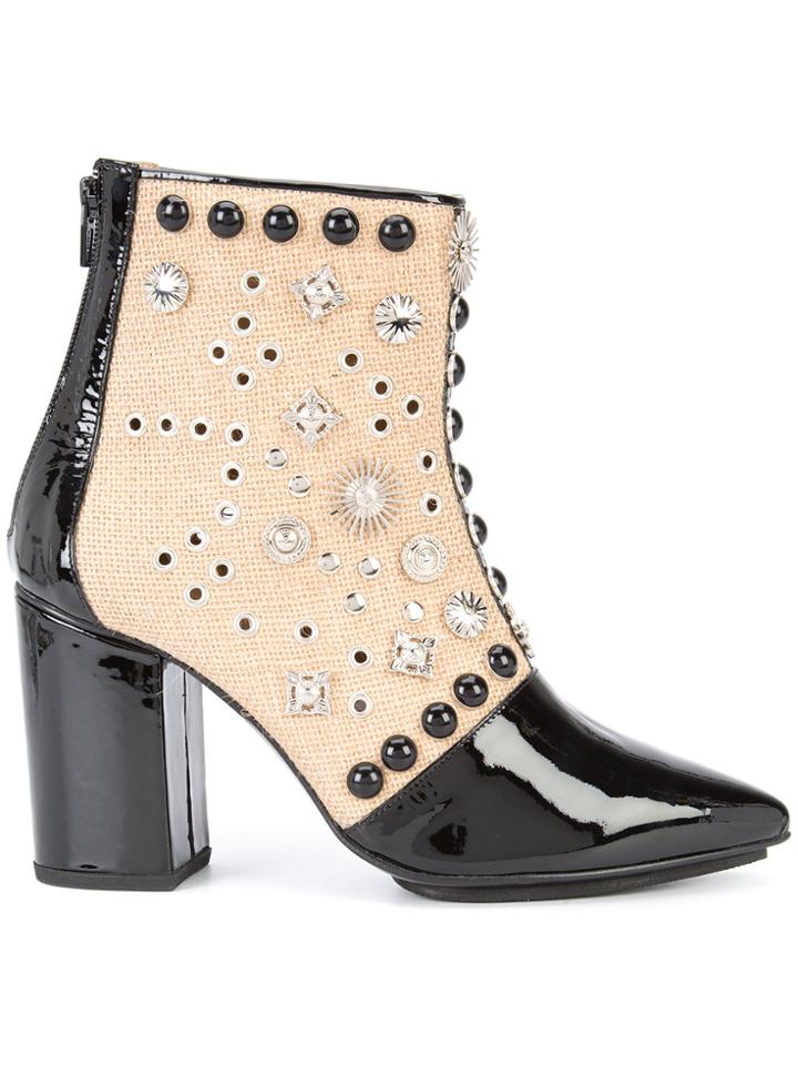 Toga Pulla Studded Ankle Boots - Black