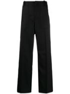 Plan C Wide-leg Tailored Trousers - Black