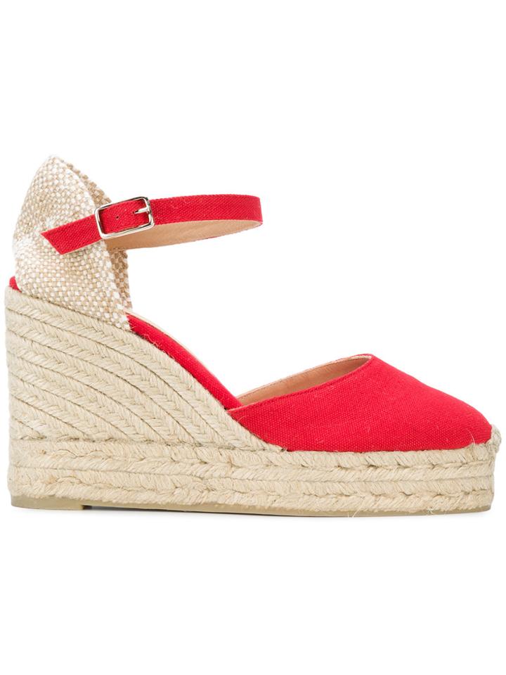 Castañer Carol Wedge Pumps - Red