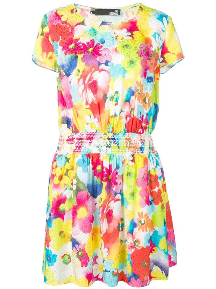 Love Moschino Floral T-shirt Dress - Yellow