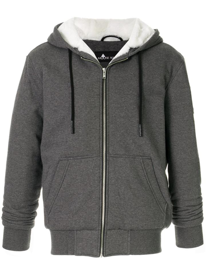 Moose Knuckles His Fashion Bunny Zip-up Hoodie - Grey