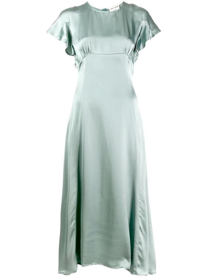 Semicouture Ruffled Midi Dress - Green