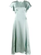 Semicouture Ruffled Midi Dress - Green