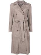 Desa Collection Belted Coat - Grey