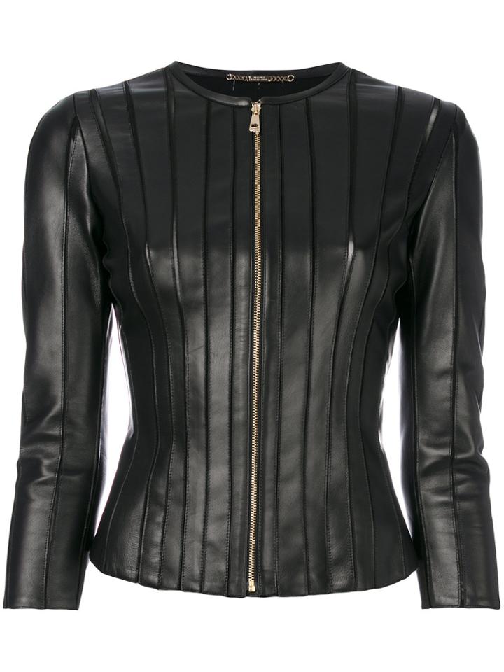 Versace Collection Panelled Fitted Jacket - Black