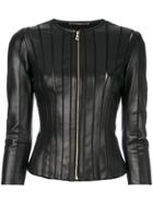 Versace Collection Panelled Fitted Jacket - Black