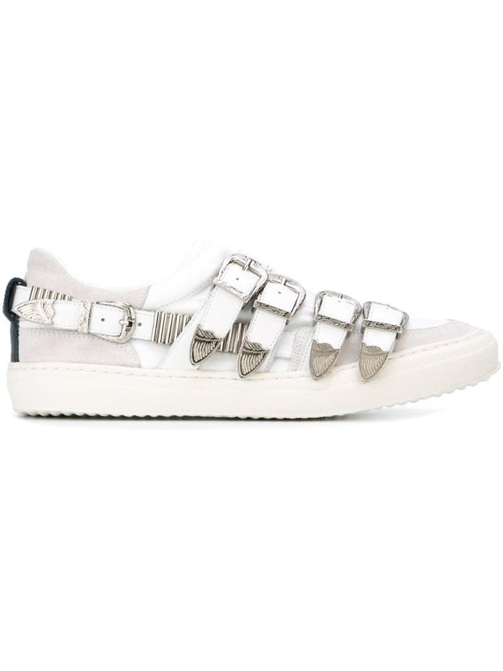 Toga Buckled Sneakers - White