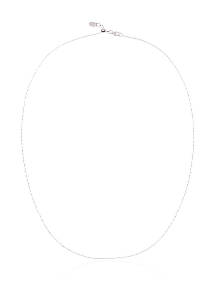 Loquet 18 Inch White Gold Chain - Metallic