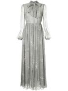 Co Floral Print Maxi Dress - Grey