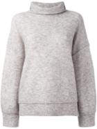 By Malene Birger 'sorocco' Turtleneck Jumper, Women's, Size: Medium, Grey, Polyamide/spandex/elastane/mohair/wool