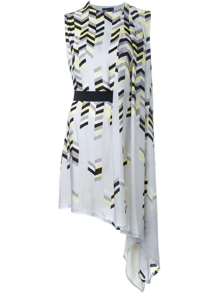 Kolor Shoulder Asymmetric Printed Dress