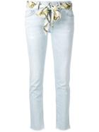 Liu Jo Scarf Detail Jeans - White