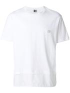 Les Hommes Urban Contrast Logo T-shirt - White
