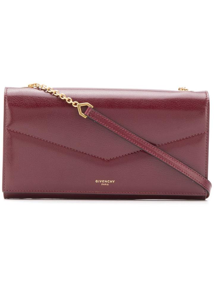 Givenchy Edge Foldover Clutch - Red