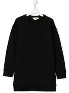 Andorine Teen Frayed Sweatshirt Dress - Black