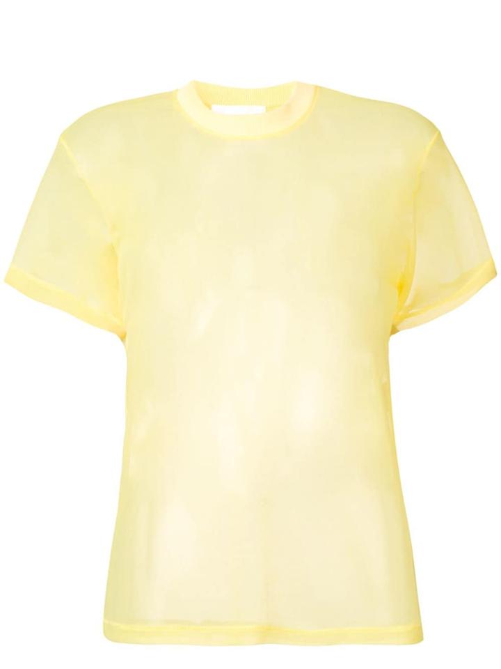 Helmut Lang Sheer T-shirt - Yellow