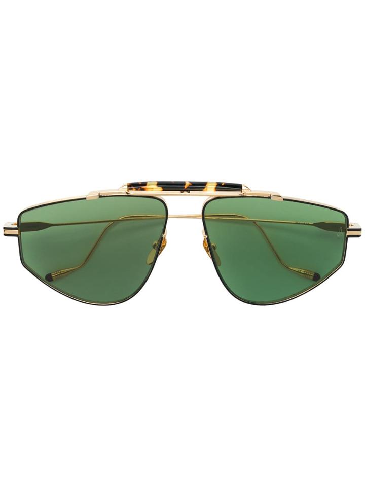 Jacques Marie Mage Aviator Style Sunglasses - Metallic