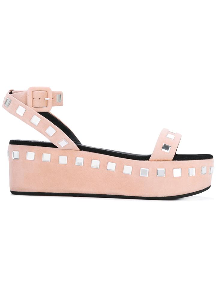 Giuseppe Zanotti Design Studded Platform Sandals - Pink & Purple