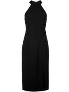 Amsale Chiffon Panelled Evening Dress - Black