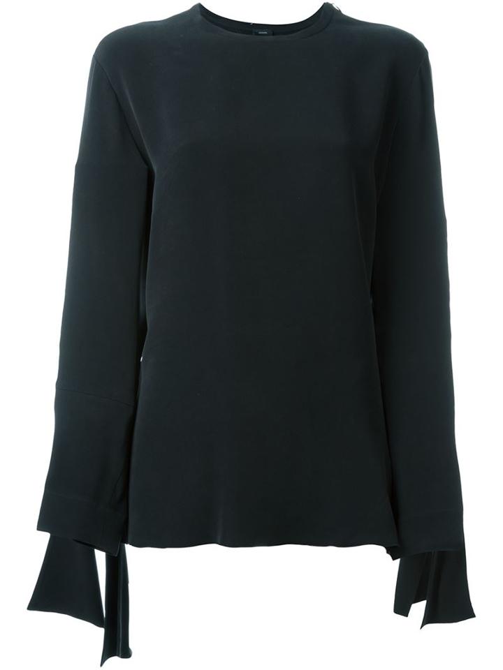 Joseph Vela Blouse, Women's, Size: 38, Black, Silk