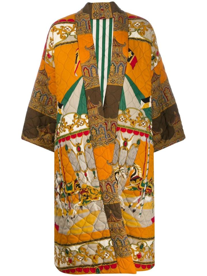 Rianna + Nina Carnaval Silk Coat - Orange