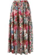 Guardaroba Floral Print Maxi Skirt - Pink