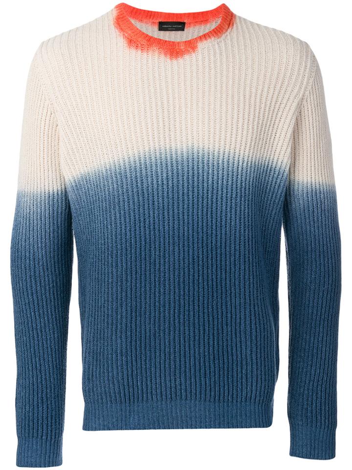 Roberto Collina Ombré Design Knit Jumper - Blue